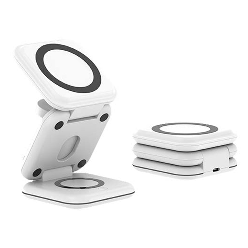 W02 3 in 1 Foldable Magnetic Wireless Charger Dock Travel Wireless Charging Station Pad W02 3 in 1 Foldable Magnetic Wireless Charger Dock Travel Wireless Charging Station Pad